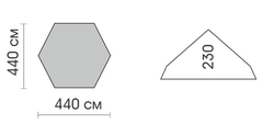 Тент со стойками Talberg Cover 4.4x4.4