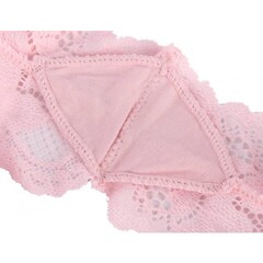 Трусики-шортики кружевные розовые (XS-S)