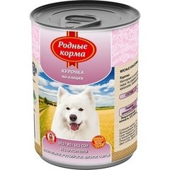 Родные Корма консервы для собак курочка по-елецки 970г
