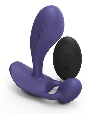 Темно-синий вибромассажер Witty P&G Vibrator with Remote Control - Love to Love 6032992