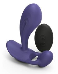 Темно-синий вибромассажер Witty P&G Vibrator with Remote Control - 