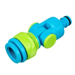 Адаптер штуцерный, шарнирный, с переключателем, 1/2-1'', Palisad Luxe, 65781