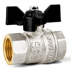 Кран шаровой латунь никель Pride Ду 15 Ру40 ВР полнопроходной бабочка аналог 11б27п1 LD 47.15.В-В.Б