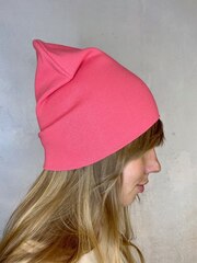 Шапка хлопковая гладкая коралловая