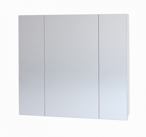 Шкаф зеркальный Dreja Almi 80, 99.9011, 3 дверцы, 6 стеклянных полок, белый