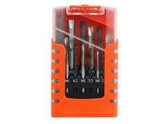 Набор метчиков машинных M3 -M12 HSS DIN371/376 (B/4-5P, + сверла) 14пр Bucovice(CzTool) 104001