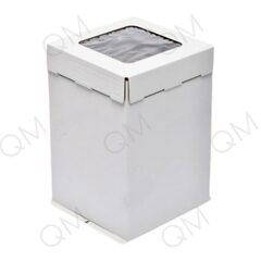 Коробка для торта с окошком 300*300*450 мм белая, 50 шт