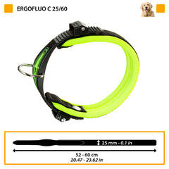 Ferplast ошейник ERGOFLUO C25/60 с подкладкой и микрорегулировкой, синий