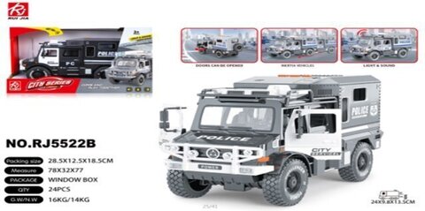 Машина инерционная светомузыкальная Полиция грузовик, 29*19см