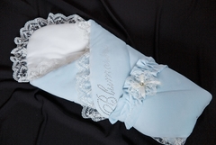 Плед велюровый "Сказка" ПД 701 (голубой)