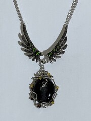 Друза агата (колье из серебра)