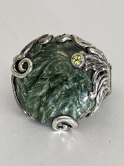 Клинохлор (кольцо из серебра)
