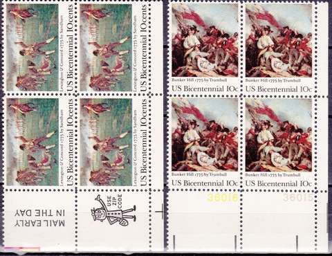 США 1975 Scott №1563-4 **MNH кварты