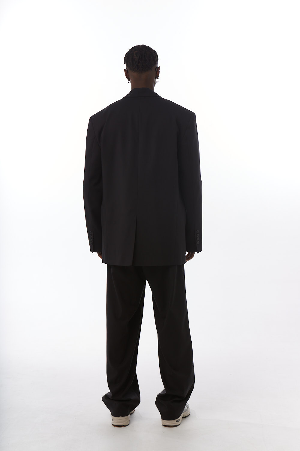 Пиджак мужской оверсайз, угольно-черный