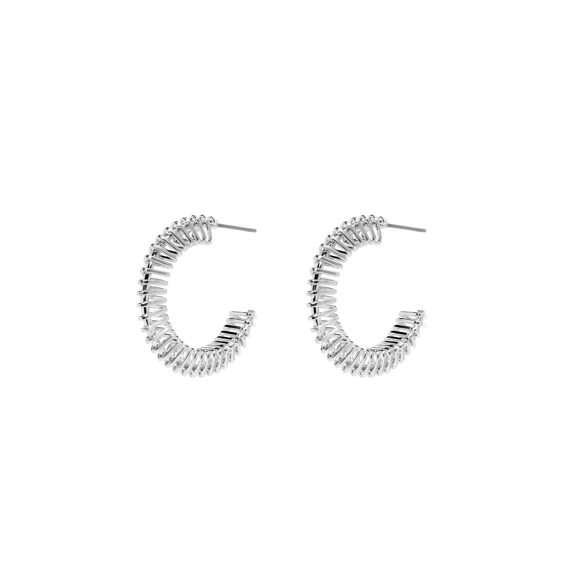 

Серьги Silver Rings Wrapped In A Spiral