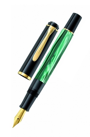 Ручка перьевая Pelikan Elegance Classic M200 Green Marbled GT, F (994095)