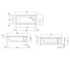 Duravit D-Code  Ванна акриловая 1700х750 мм см, встраиваемая, с 1 наклоном для спины, выпуск в зоне ног, цвет белый 700100000000000