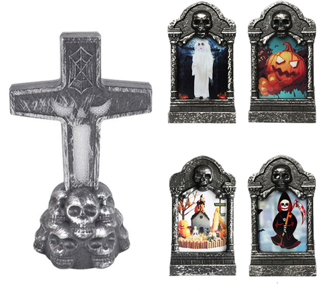 Хэллоуин декорация Надгробие и Крест с подсветкой