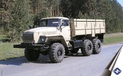 Ural-43202-31 engine YaMZ-238 board beige-gray 1:43 AutoHistory