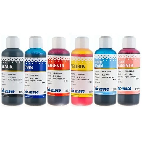 Комплект чернил Ink-Mate для Epson R290, R390, 1400, 1410, L800, L805. 6х100 мл
