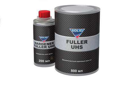 SOLID PROFESSIONAL LINE FULLER UHS (800 + 200 мл) - акрил.грунт, цв: серый (в комп. с отв.)