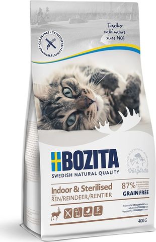 Bozita Indoor & Sterilized сухой корм для стерилизованных и малоподвижных кошек (с оленем) 400г