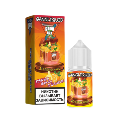 Жидкость Gang XBOX 2% Extra Hard 30ml - Жвачка Банан Апельсин