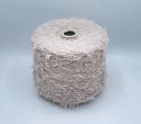 Pinori Filati (пр.Италия),art-Recy-Fur 240м/100гр. 90% хлопок 5% люрекс(золото) 5% Полиамид,цвет-Бежевый, арт.33386