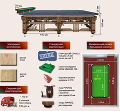 Бильярдный стол для русской пирамиды 