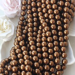 Майорка шоколадная 10 мм, 1 нить, МА089