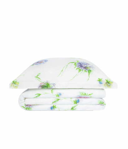 Постельное белье 2 спальное евро Decoflux Aster Blanc