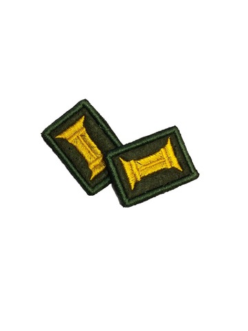 Эмблема петличная вышитая Катушка оливковая (с липучкой)