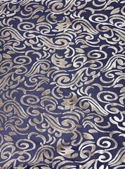 Панбархат стрейч, 90 гр/м2, ПЭ - 95%, Эластан - 5%, ш. 150 см, т.синий/бежевый, под заказ