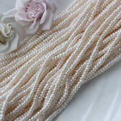 Жемчуг натуральный речной, рондель, 4,5-5 мм, 1 нить, Ж004