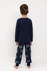 пижама  для мальчика  К 1606/морской синий,дорожная техника