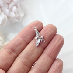 Подвеска Летучая рыба 20*11 мм, родий, П195