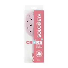 Расческа массажная с отверстиями для джиббитсов SOLOMEYA Croks Massage Hair Brush Pink