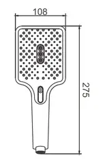 Душевая лейка 3-режима BELZ BS02-7 черный