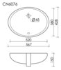 Ceramica Nova Element CN6076 Раковина встраиваемая снизу, 52x38