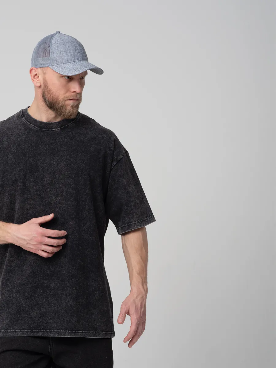 Бейсболка с сеткой летняя серая