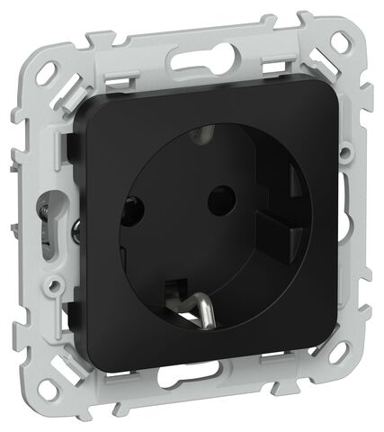 FLITE Роз. с з/к/ш б/к 16А РСш11-1-ФлЧ чер. IEK