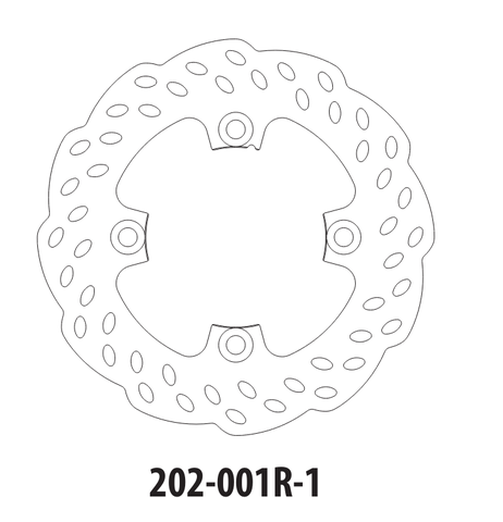 Диск тормозной задний Kawasaki ZX-6R / KLE650 / ER-6N / ER-6F / ZX-9R Ninja / ZX-10R (ZX1000)