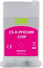 Картридж перезаправляемый струйный Cactus CS-R-PFI030M-CHIP пурпурный (55мл) для Canon imagePROGRAF TA-20/30/TM-240/340 — фото 2
