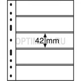 Лист для банкнот OPTIMA, 5 ячеек, прозрачный