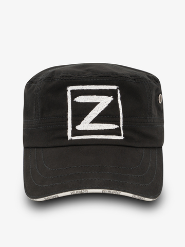 Солдатская кепка «Zа Русь!» чёрного цвета