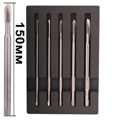 Набор метчиков машинных M4 -M10 HSSE DIN371XL (B/4-5P) 150мм 5пр Volkel 47932