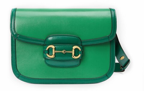 Маленькая сумка на плечо Gucci Horsebit 1955 зеленый/темно-зеленый