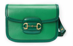 Маленькая сумка на плечо Gucci Horsebit 1955 зеленый/темно-зеленый