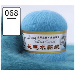 Пряжа "Норка" длинноворсовая, Пух норки-90 % Полиамид-10 %