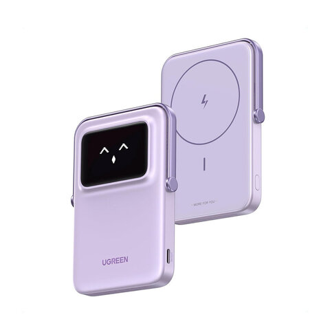 Внешний аккумулятор  UGREEN PB571 (35606) UNO 5000mAh MIni Magnetic Wireless 20W Power Bank, фиолетовый